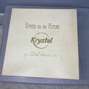 Vintage Krystal’s Hamburger Memorabilia Toppers Roll Bag Wet Pocket With Tags